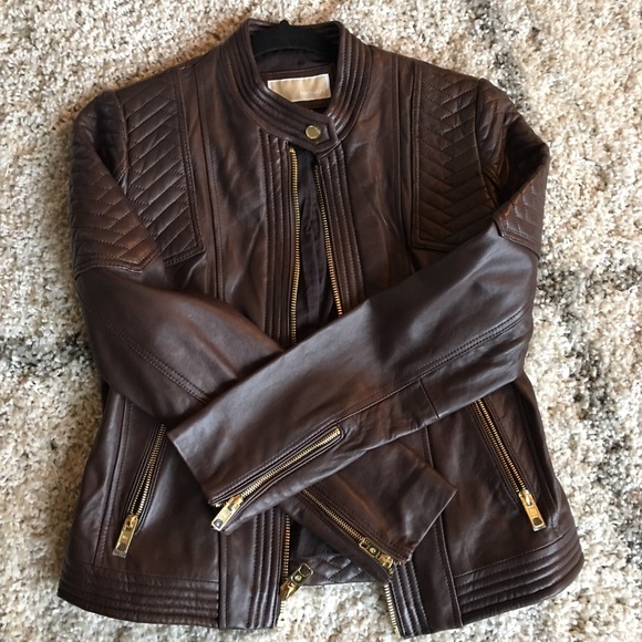 Michael Kors Quilted Leather Jacket - Picture 3 of 5